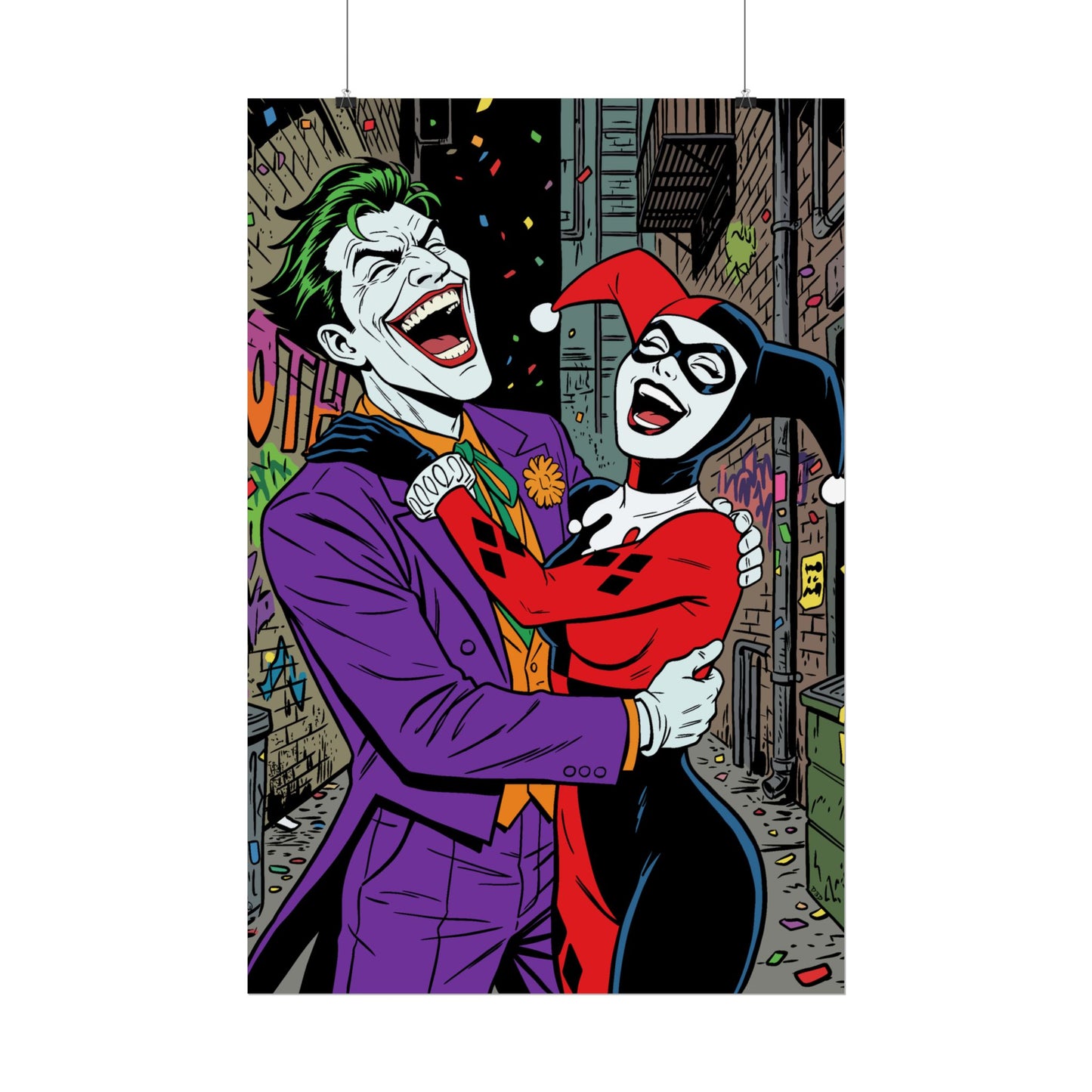 Joker & Harley Quinn Art Print