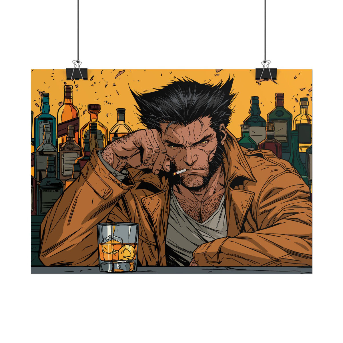 Wolverine Bar Scene Poster
