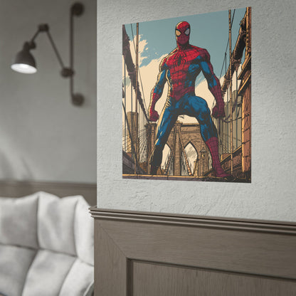 Spider-Man Brooklyn Bridge Art Poster