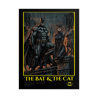 Batman & Catwoman Poster – "The Bat & The Cat" Rolled Art Print