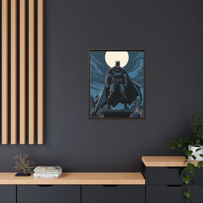 Batman Moonlit Matte Canvas Framed Print