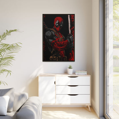 The Merc #2 - Framed Canvas Wall Art — Comic Antihero Sword Portrait