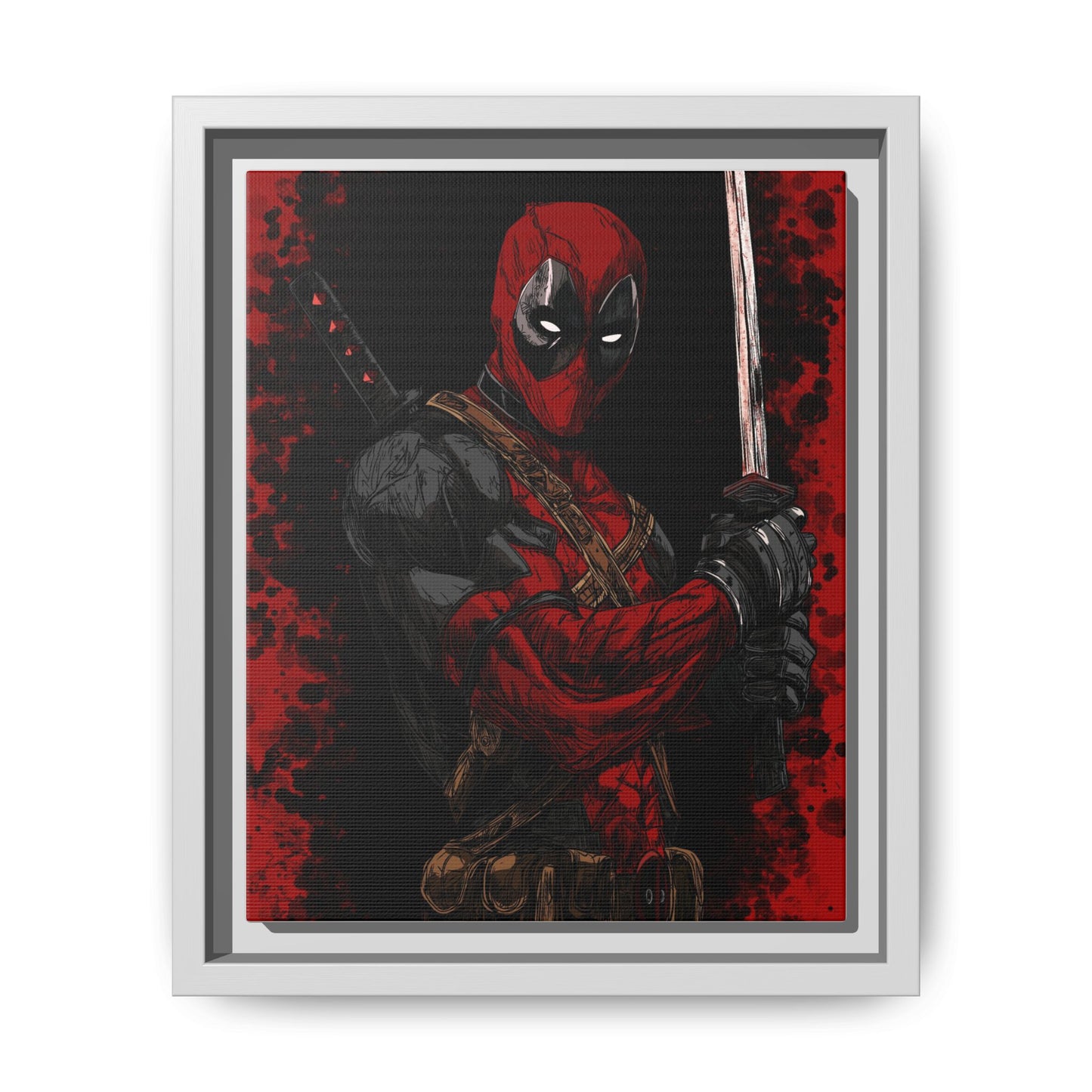 The Merc #2 - Framed Canvas Wall Art — Comic Antihero Sword Portrait