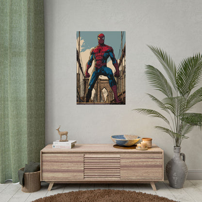 Spider-Man Brooklyn Bridge Art Poster