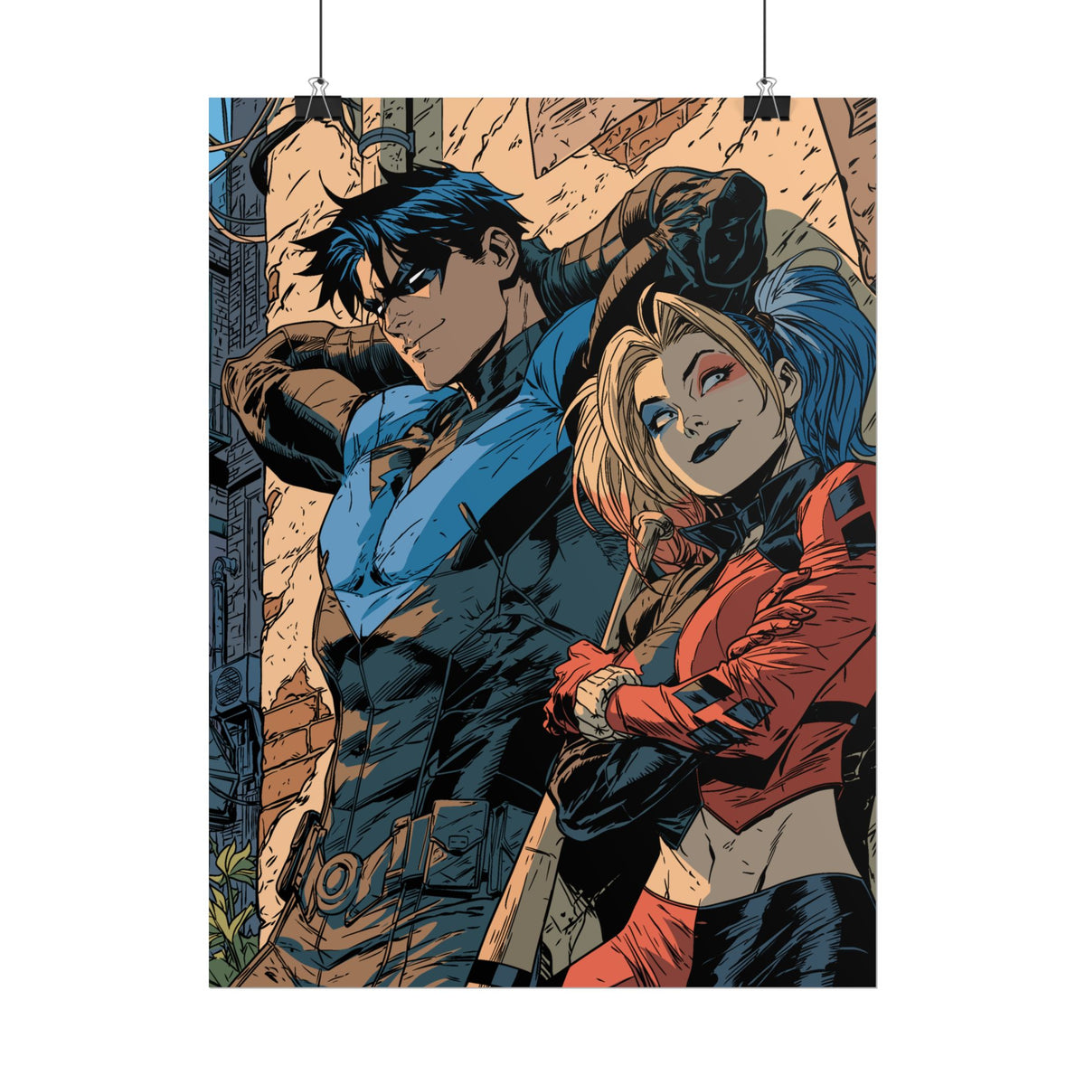 Nightwing & Harley Quinn Rolled Print