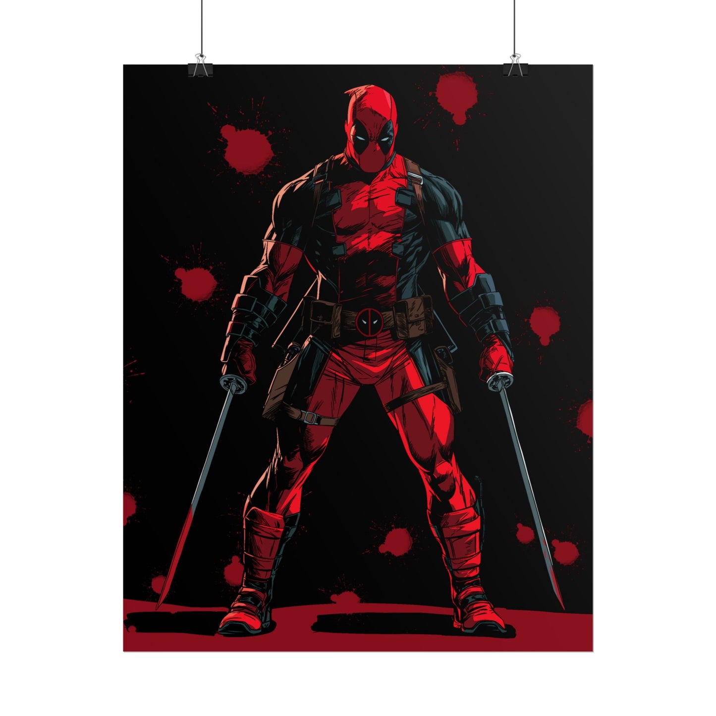 Deadpool Red & Black Poster