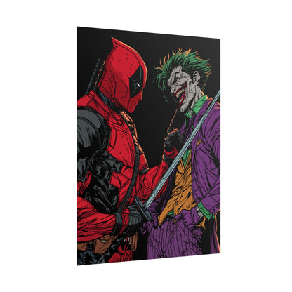 Deadpool vs Joker Comic Art Print