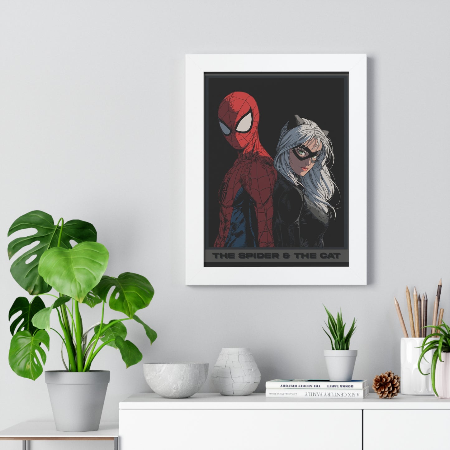 Spider & The Cat Framed Poster
