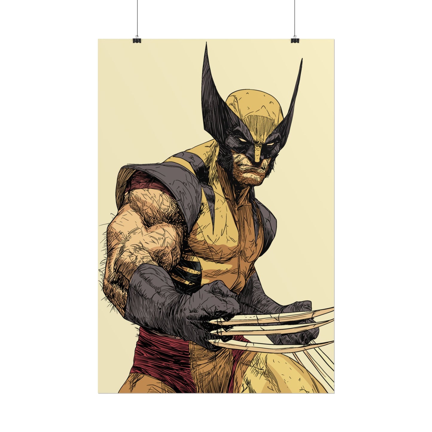Wolverine Comic Art Poster — Rolled Superhero Wall Print