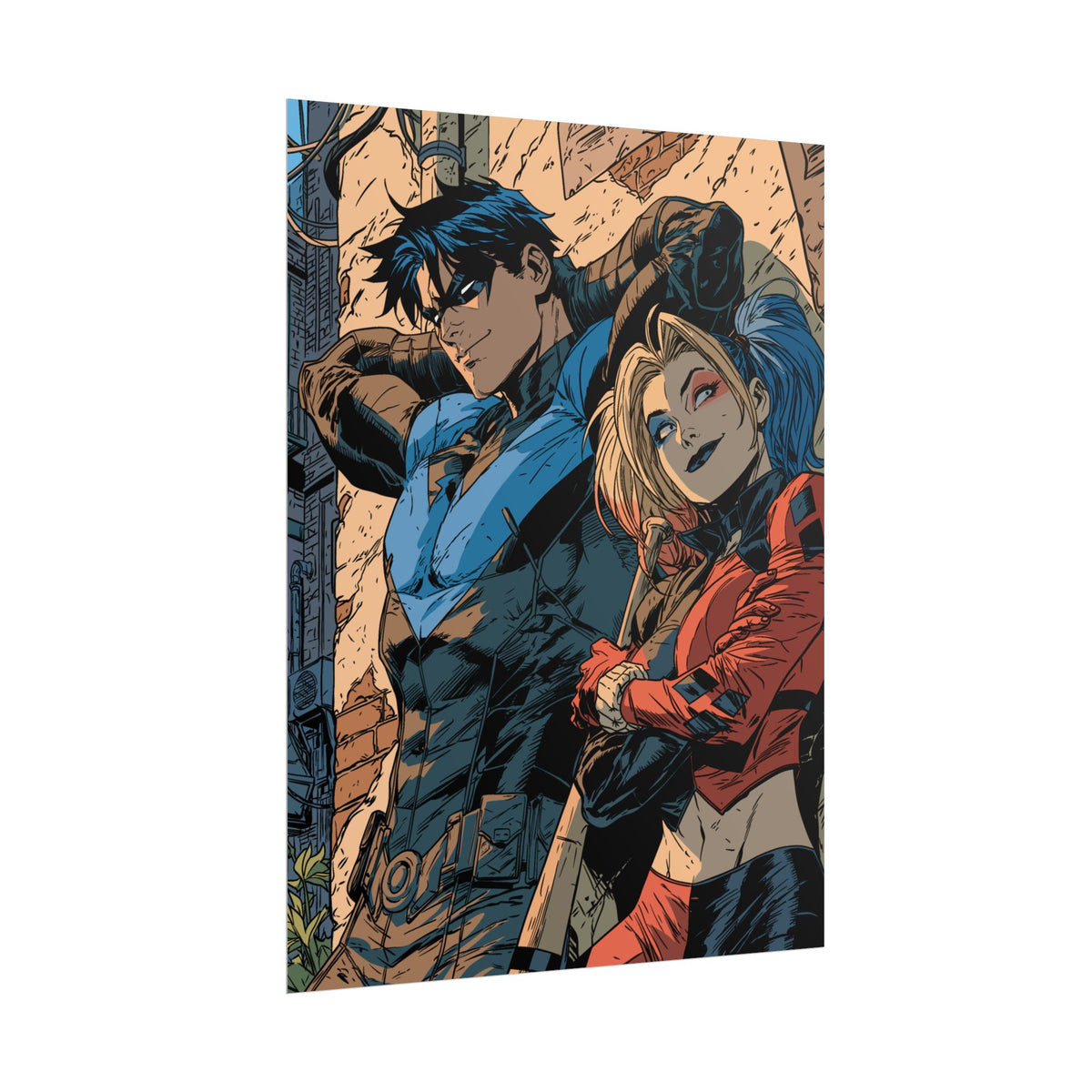 Nightwing & Harley Quinn Rolled Print