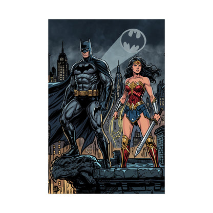 Batman & Wonder Woman City Night Poster