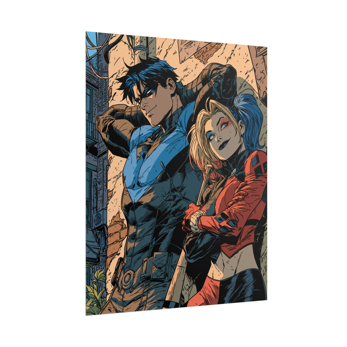 Nightwing & Harley Quinn Rolled Print