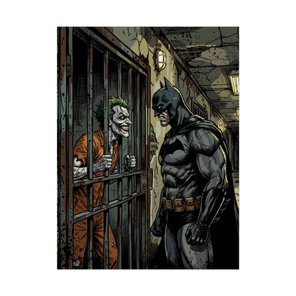 Batman vs Joker Comic Poster — Rolled Graphic Art Print