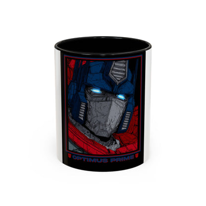 Optimus Prime Coffee Mug — Retro Robot Accent Ceramic Mug