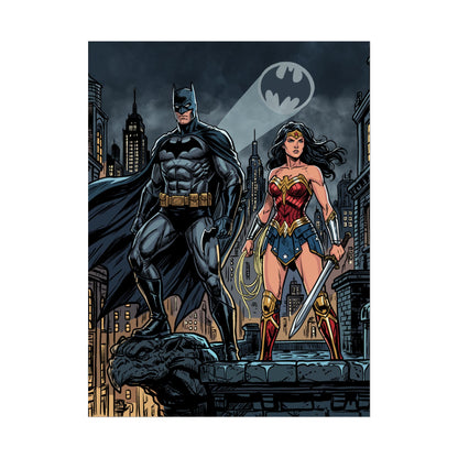 Batman & Wonder Woman City Night Poster