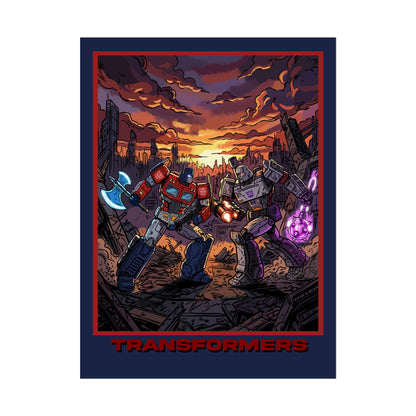 Transformers Optimus vs Megatron Cinematic Poster