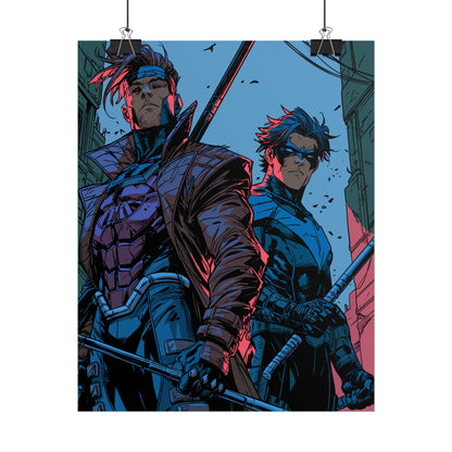 Nightwing and Gambit - Rolled Poster — Comic Art Print