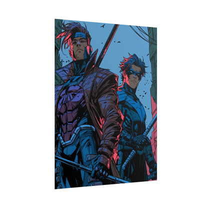 Nightwing and Gambit - Rolled Poster — Comic Art Print
