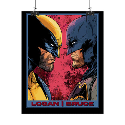Batman and Wolverine Cinematic Rolled Poster