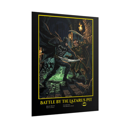 Batman "Battle by the Lazarus Pit" Poster — Rolled Collectible Art Print