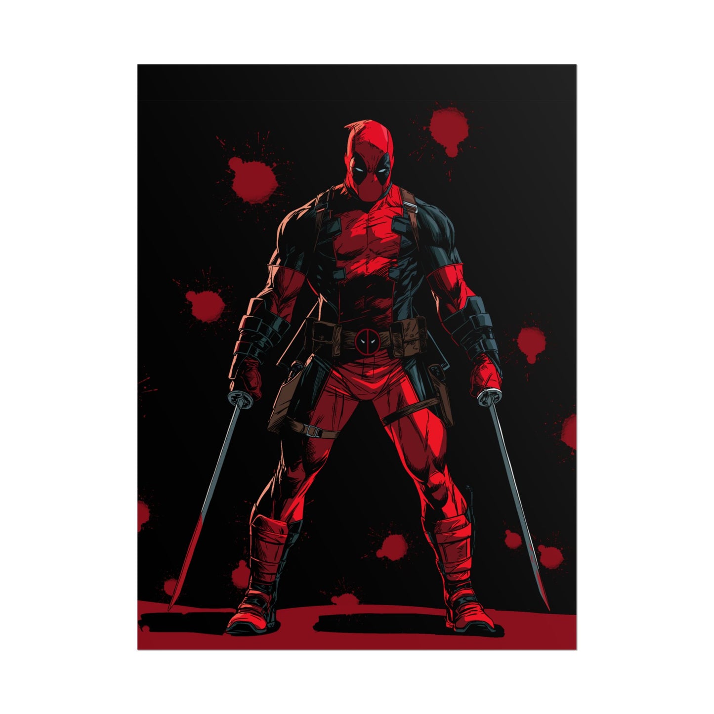 Deadpool Red & Black Poster
