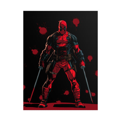 Deadpool Red & Black Poster