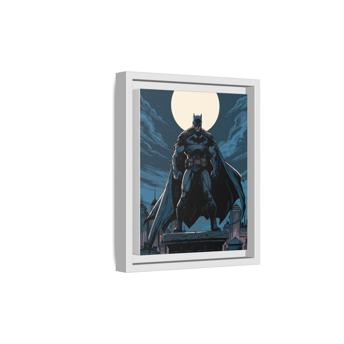 Batman Moonlit Matte Canvas Framed Print