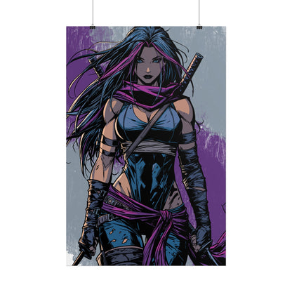 Psylocke - Femme Fatale Poster — Rolled Art Print