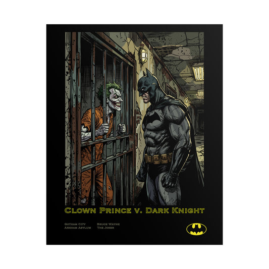 Batman vs Joker Poster – Clown Prince v. Dark Knight Rolled Art Print