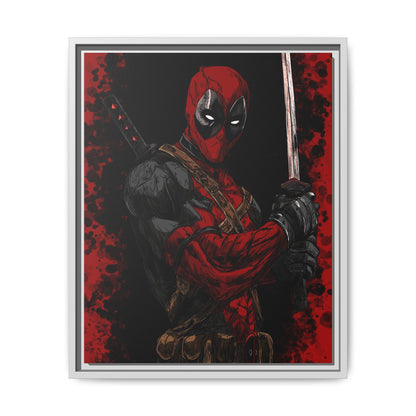 The Merc #2 - Framed Canvas Wall Art — Comic Antihero Sword Portrait