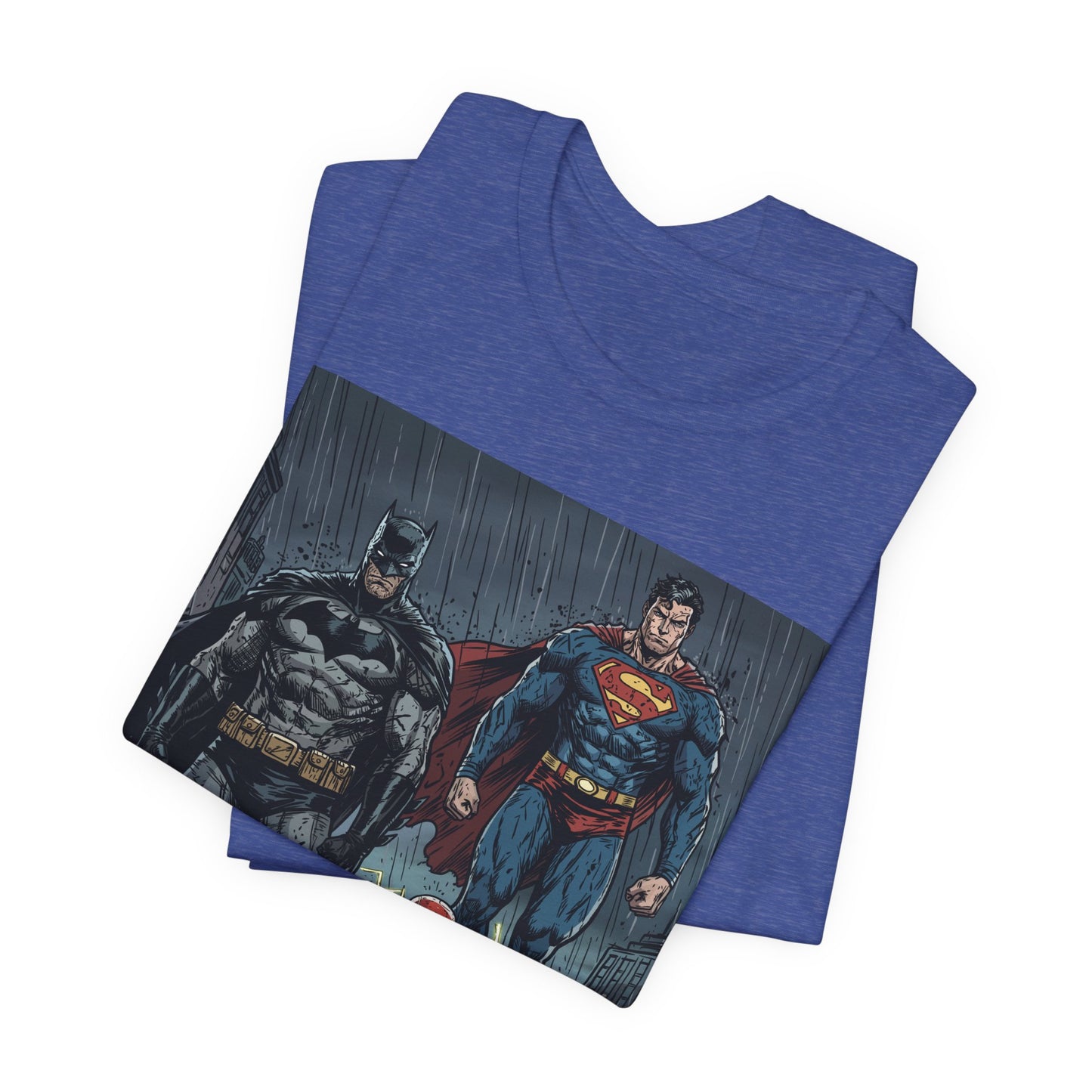 Superhero Team Graphic Tee — Batman, Superman & The Flash