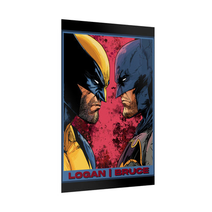 Batman and Wolverine Cinematic Rolled Poster