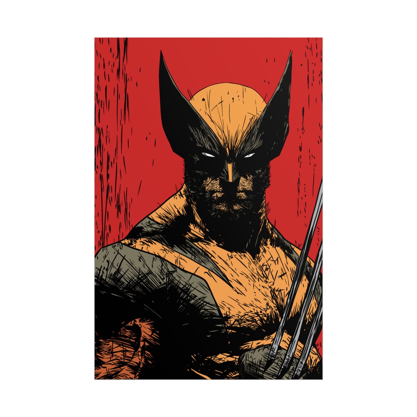 Wolverine Comic Art Poster