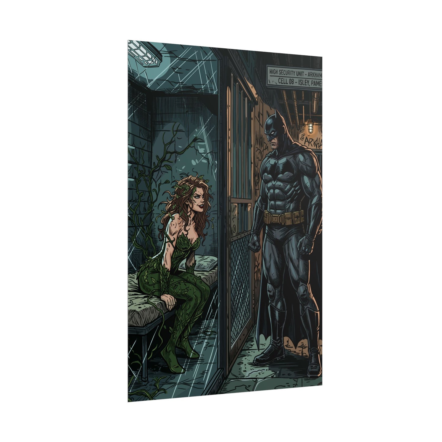 Batman & Poison Ivy Arkham Poster