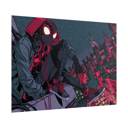 Spider-Verse Miles Morales Poster — Neon City