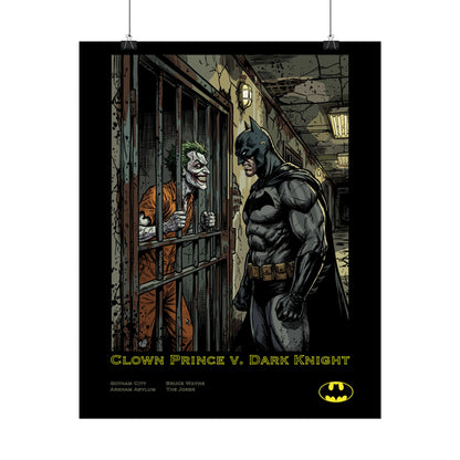 Batman vs Joker Poster – Clown Prince v. Dark Knight Rolled Art Print