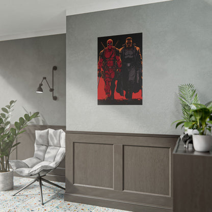 Deadpool & Blade Comic Art Print
