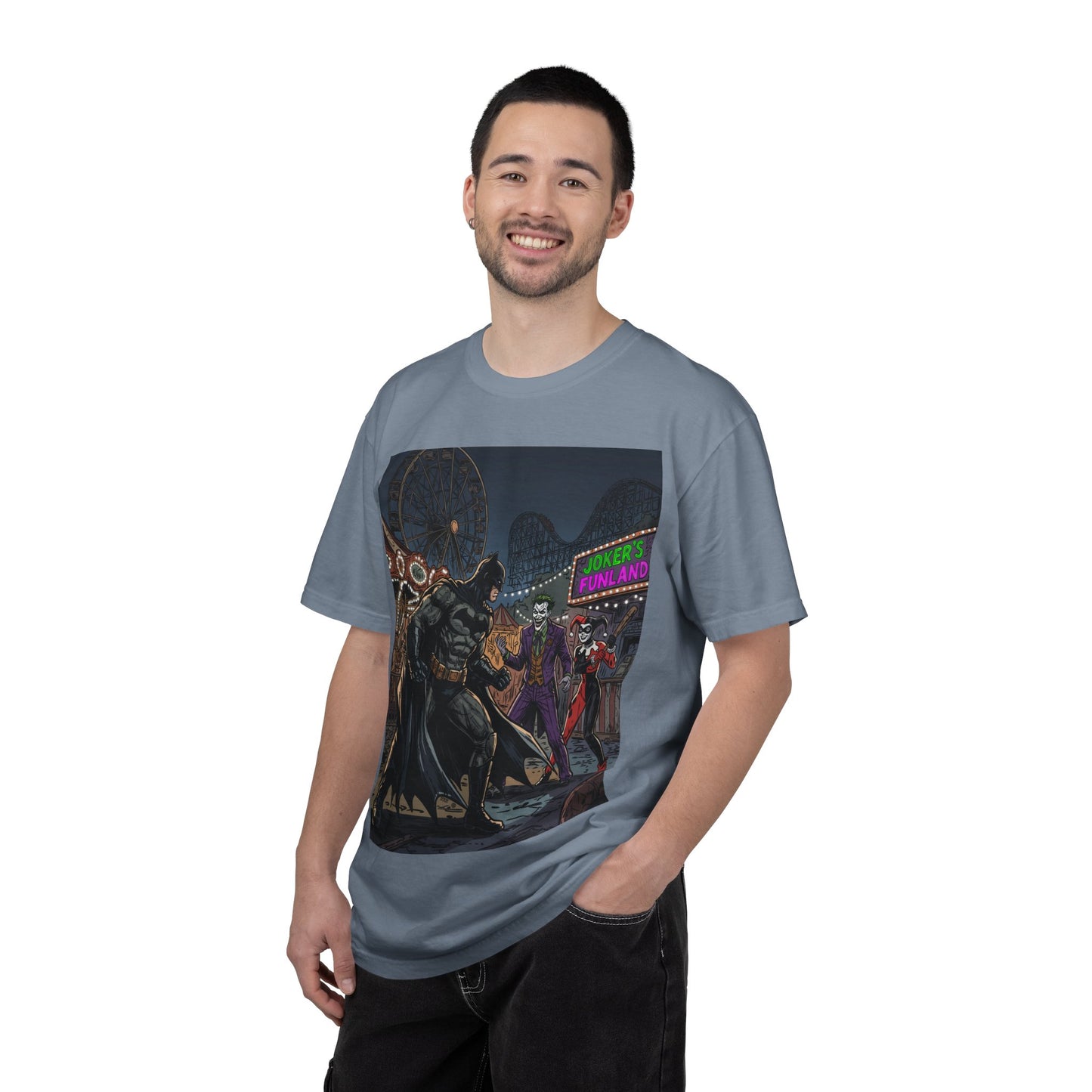 Batman vs Joker Graphic T-Shirt — Gotham Carnival Night Tee