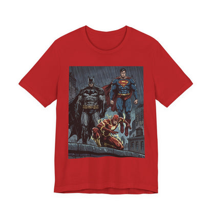 Superhero Team Graphic Tee — Batman, Superman & The Flash