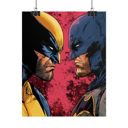 Batman vs Wolverine Rolled Poster