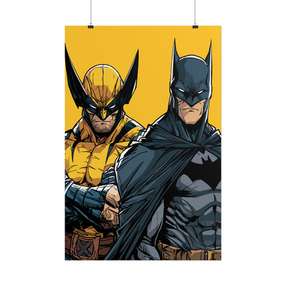Batman & Wolverine Comic Art Rolled Poster