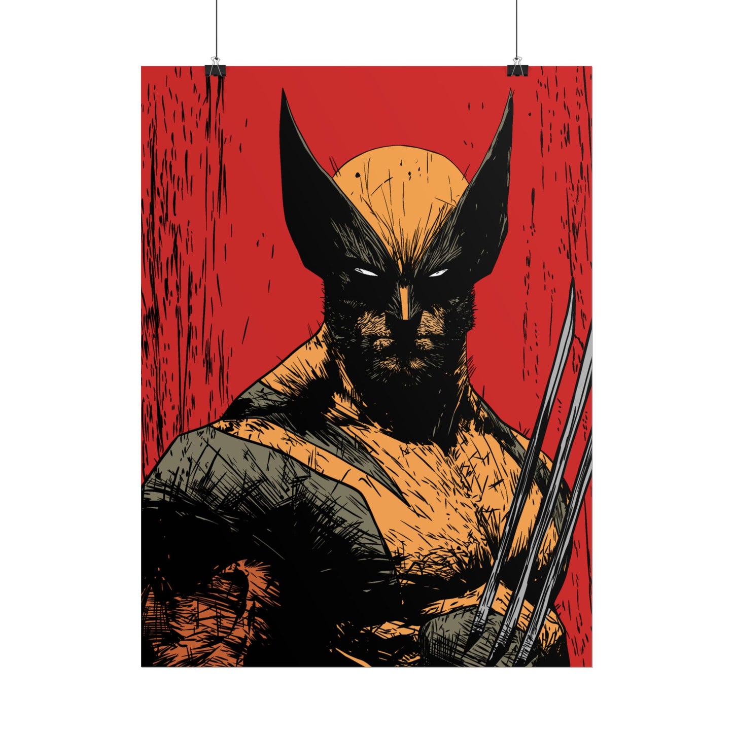 Wolverine Comic Art Poster