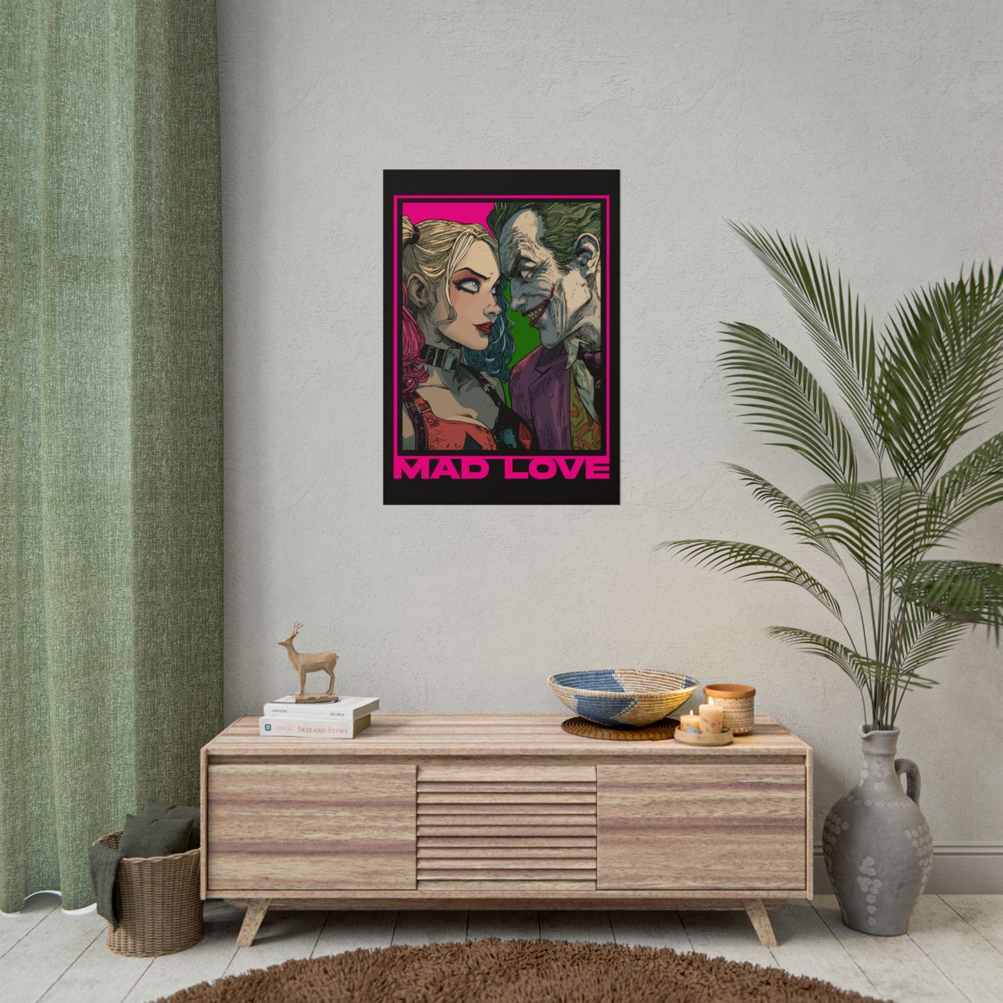 "Mad Love" Harley Quinn & Joker Comic Art Rolled Poster