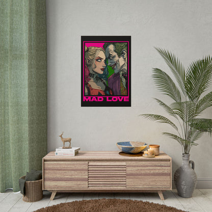 "Mad Love" Harley Quinn & Joker Comic Art Rolled Poster