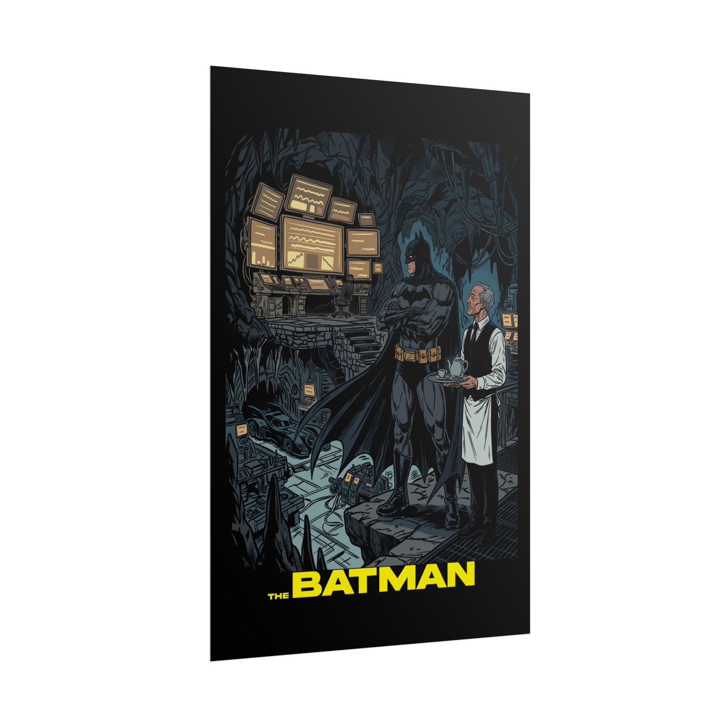 Batman Cave Poster with Text - The Batman Rolled Art Print