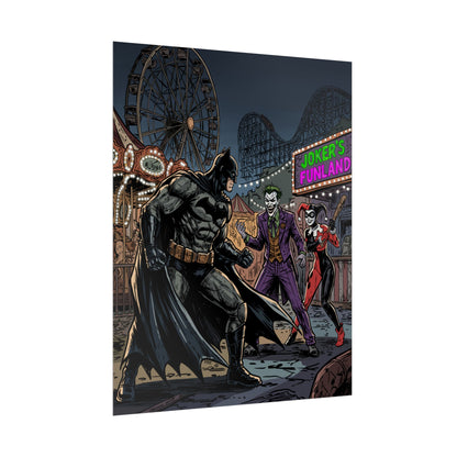 Batman vs Joker Carnival Poster – Rolled Comic Art Print