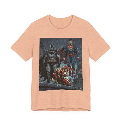 Superhero Team Graphic Tee — Batman, Superman & The Flash