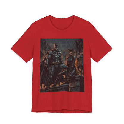 Batman & Catwoman Rain Night T‑Shirt