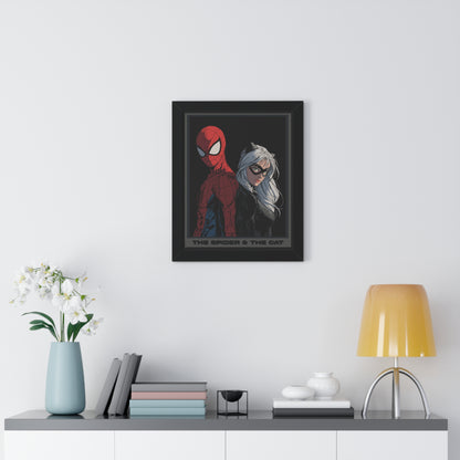 Spider & The Cat Framed Poster