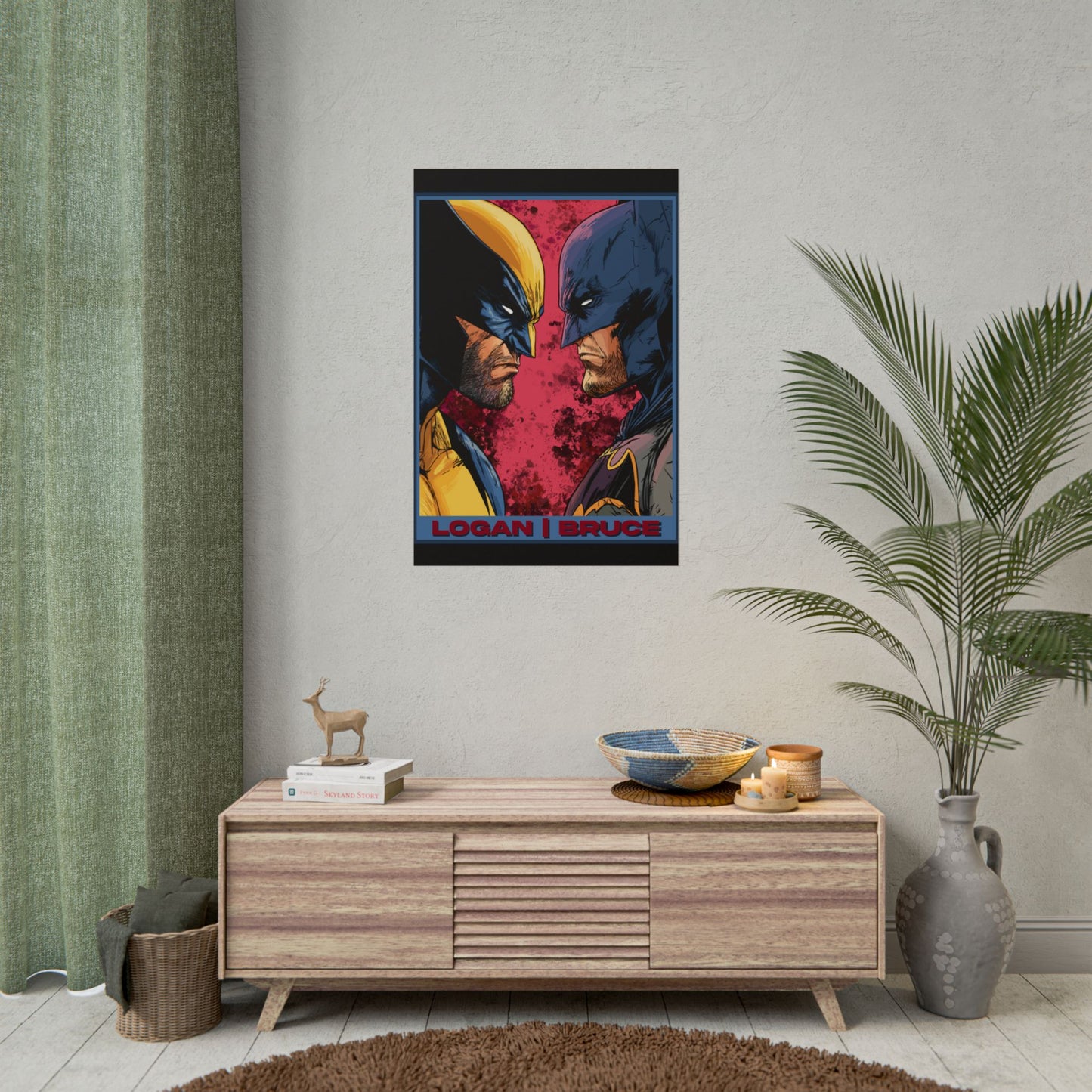 Batman and Wolverine Cinematic Rolled Poster